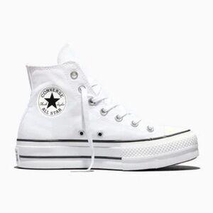Converse All Star Chuck Taylor High Top Platform Sneakers White Womens Size 7.5